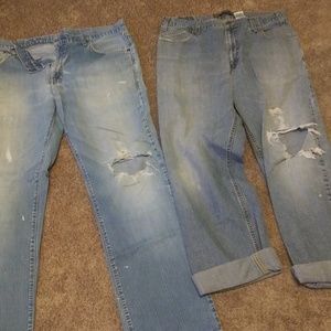 Worn "Boyfriend" jeans